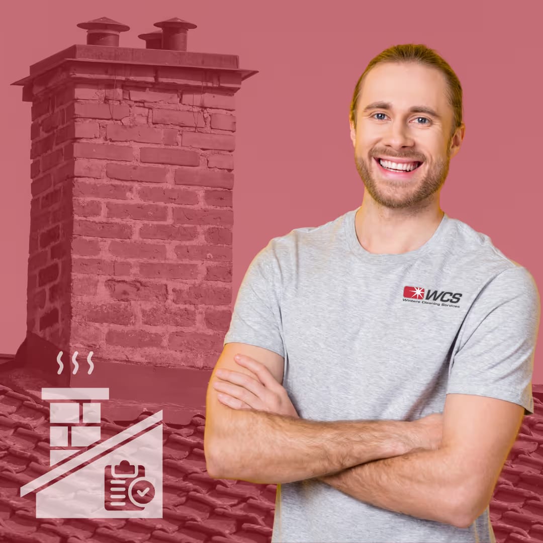 Professional Chimney and fireplace inspector tech